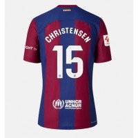 Camisa de Futebol Barcelona Andreas Christensen #15 Equipamento Principal Mulheres 2023-24 Manga Curta